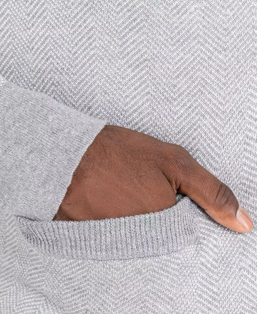 X-Ray Men's Herringbone Cardigan Sweater 10