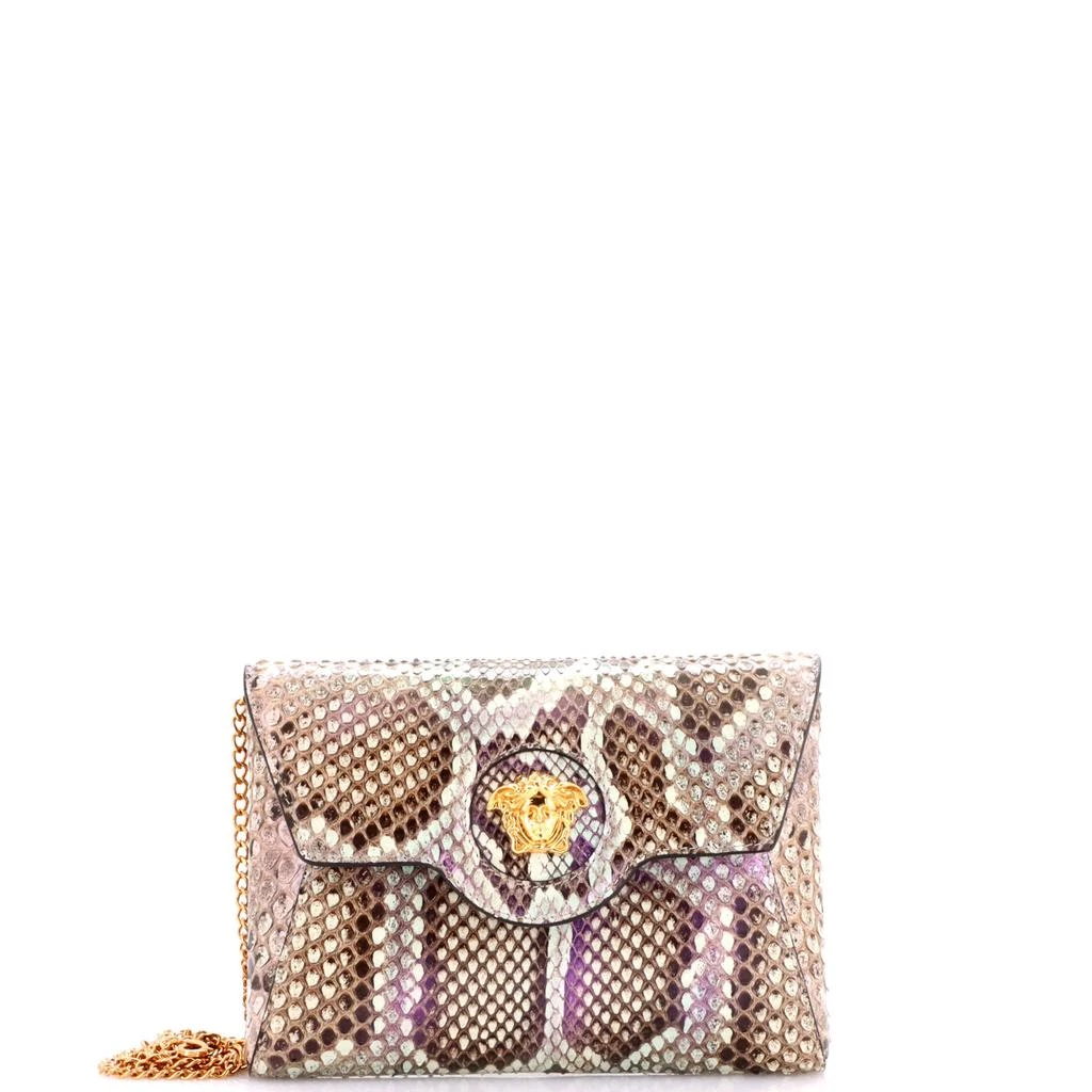 Versace La Medusa Chain Clutch Python Mini