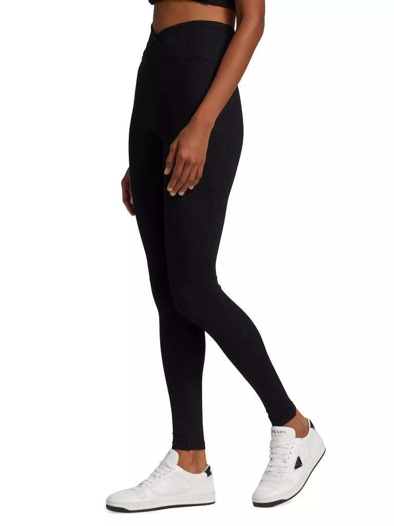 Year of Ours Veronica Crossover Rib-Knit Leggings 4