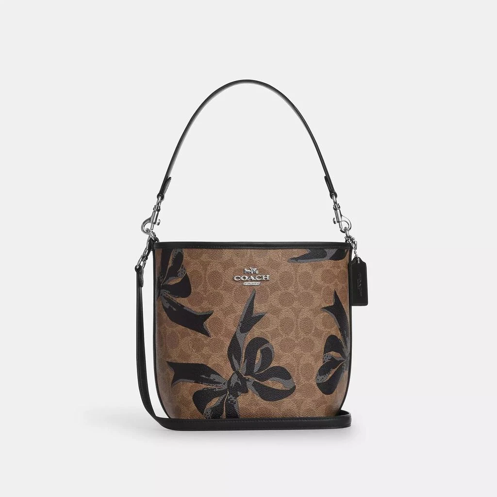 Coach City Bucket Bag In Signature Canvas With Bow Print 1