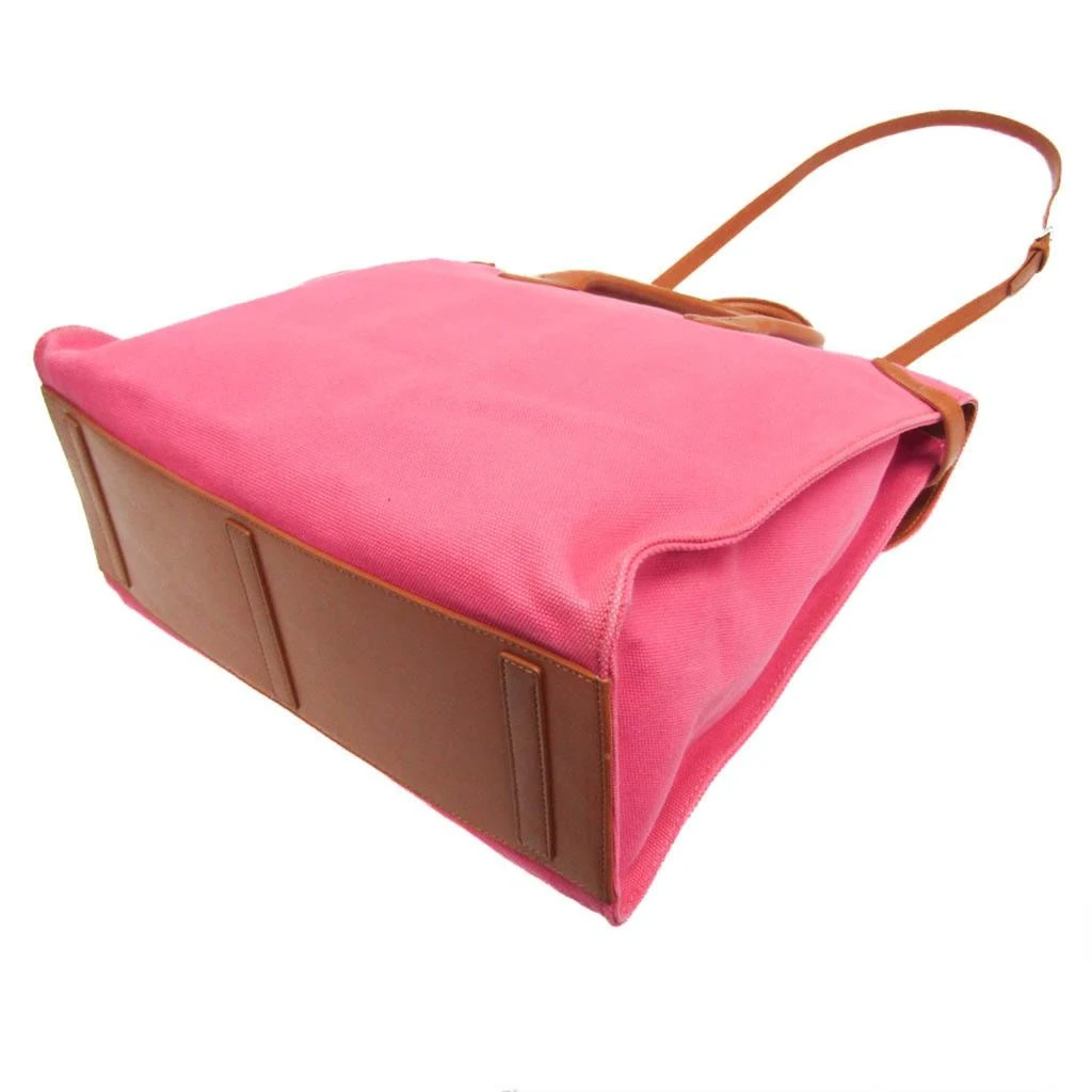 Ralph Lauren Ricky  pink Leather Canvas Handbag Shoulder Bag (Pre-Owned) 2