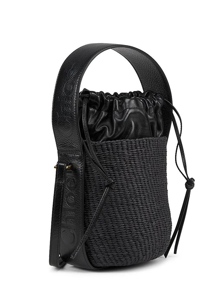 Chloé Small Woody Basket Leather-Trimmed Tote Bag 1