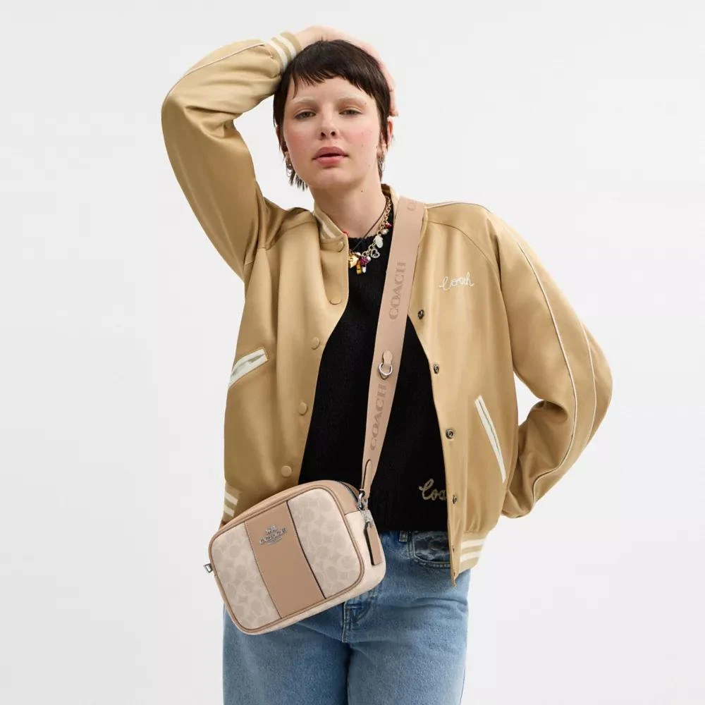 Coach Jamie Camera Bag In Signature Canvas With Stripe 2