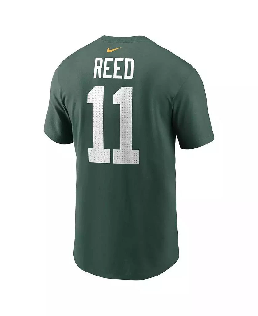 NIKE Men's Jayden Reed Green Green Bay Packers Name Number T-Shirt 3