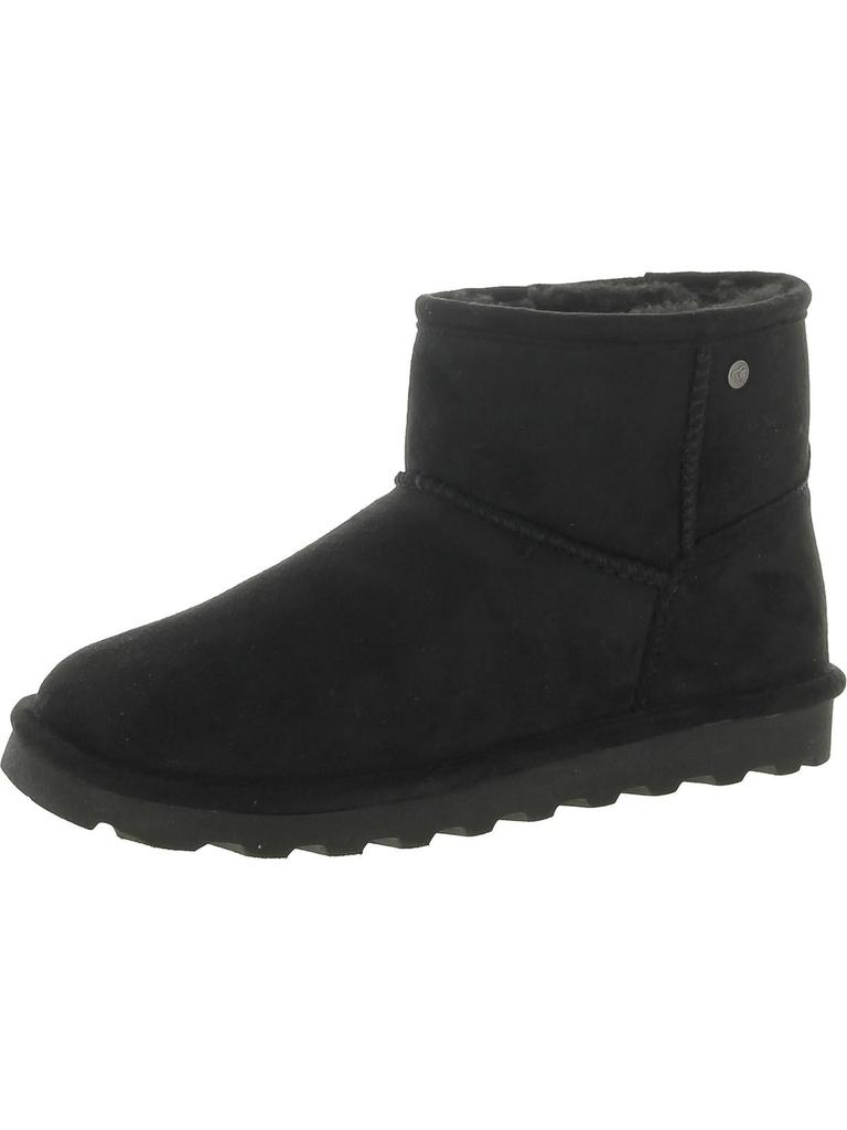 BEARPAW Alyssa Vegan Womens Faux Suede Cold Weather Shearling Boots