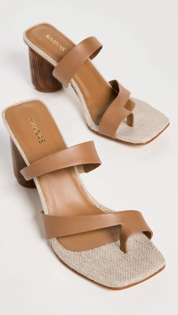Kaanas Otto Toe Ring Strappy Chunky Heels 4