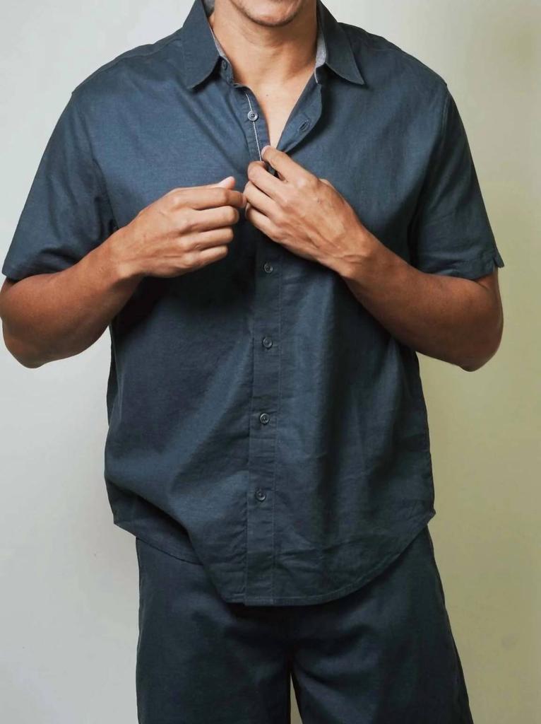 Fundamental Coast Bondi Short Sleeve Shirt In Maui Blue