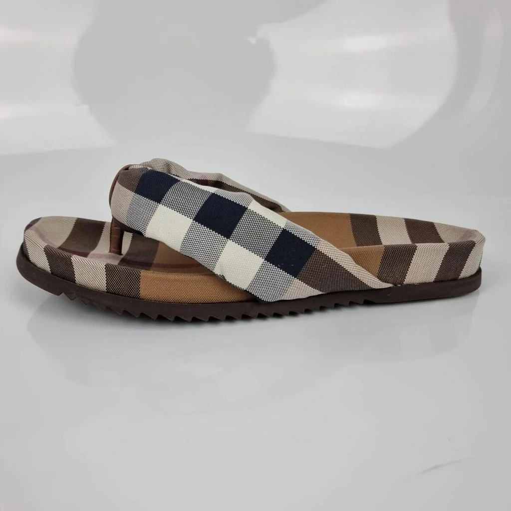 Burberry Men's Duncannon Beige Check Sandals Flip Flops 1
