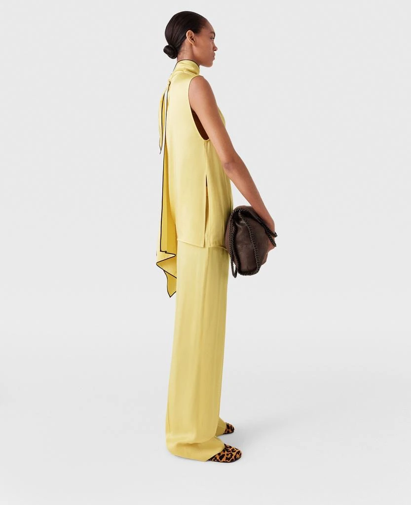 Stella McCartney Stella McCartney - Tie Neck Top, Woman, Chamomile, Size: 40 1
