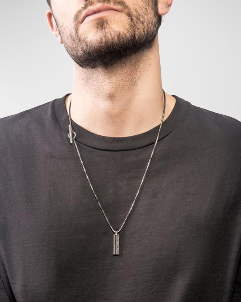Marco Dal Maso Men's Acies Wide Triple Black Pendant Necklace