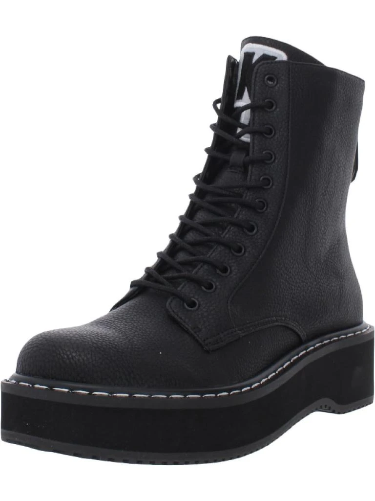 KENDALL & KYLIE Hunt Womens Faux Leather Round Toe Combat & Lace-up Boots 5