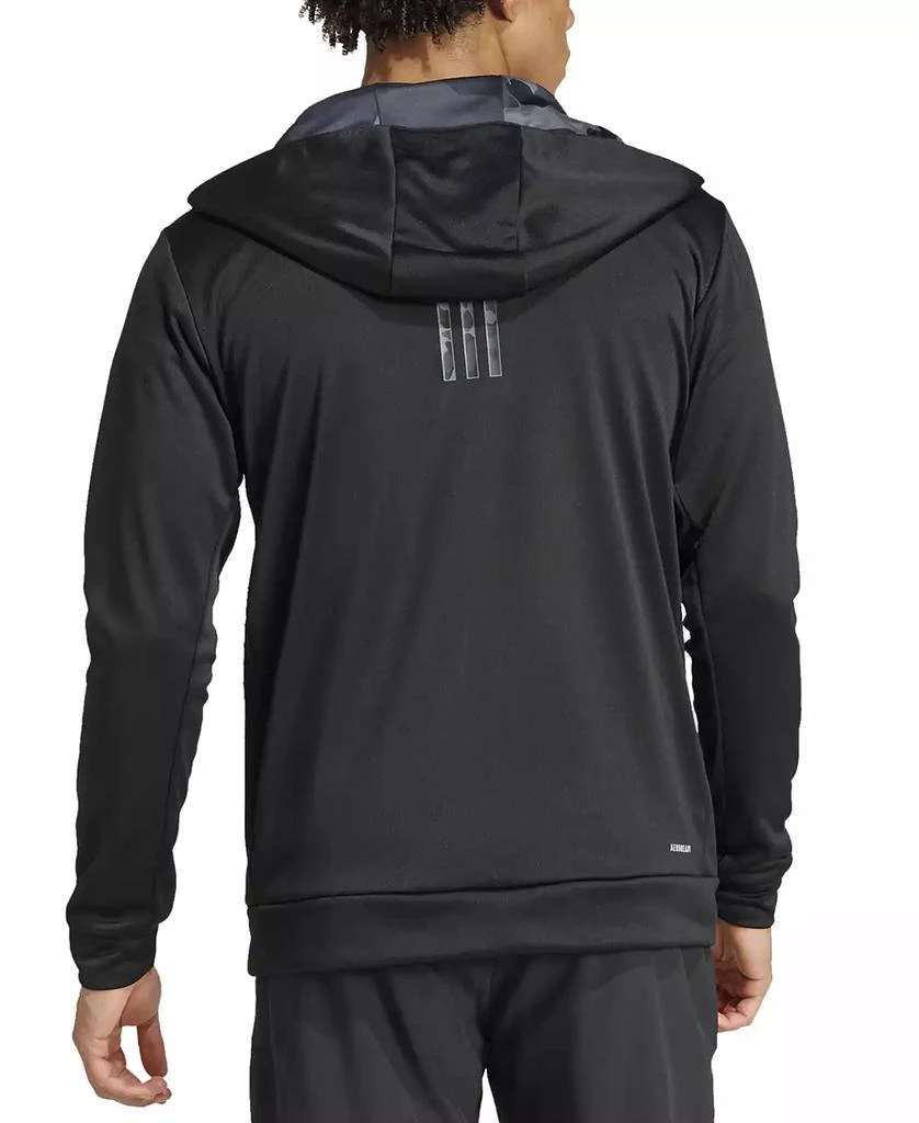 Adidas Men's AEROREADY Camo-Trim Zip Training Hoodie 2