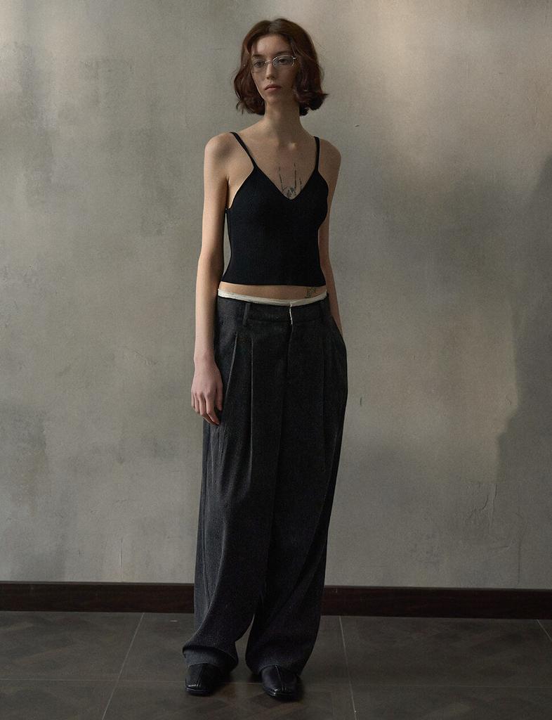 Pixie Market Contrast Waist Trousers-PREORDER