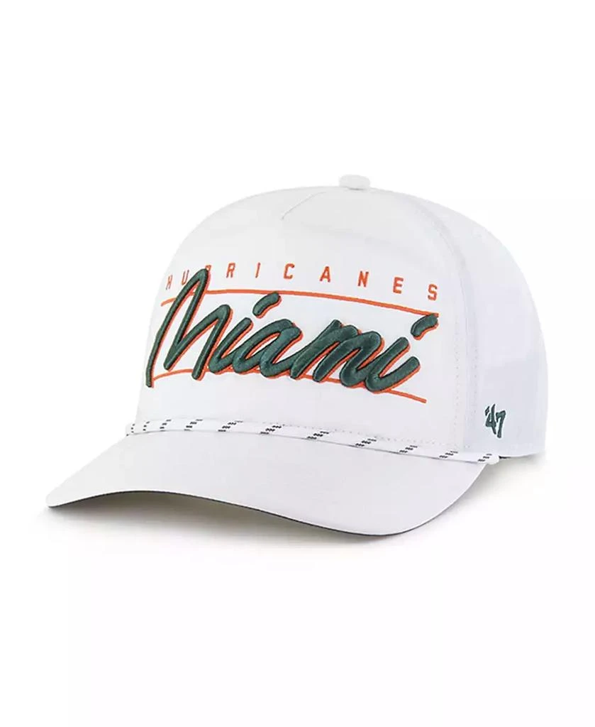 47 Brand Men's White Miami Hurricanes Condor Hitch Brrr Adjustable Hat 1