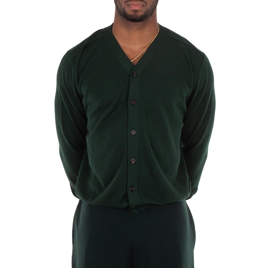 Burberry Relaxed Fit Wool V-Neck Cardigan