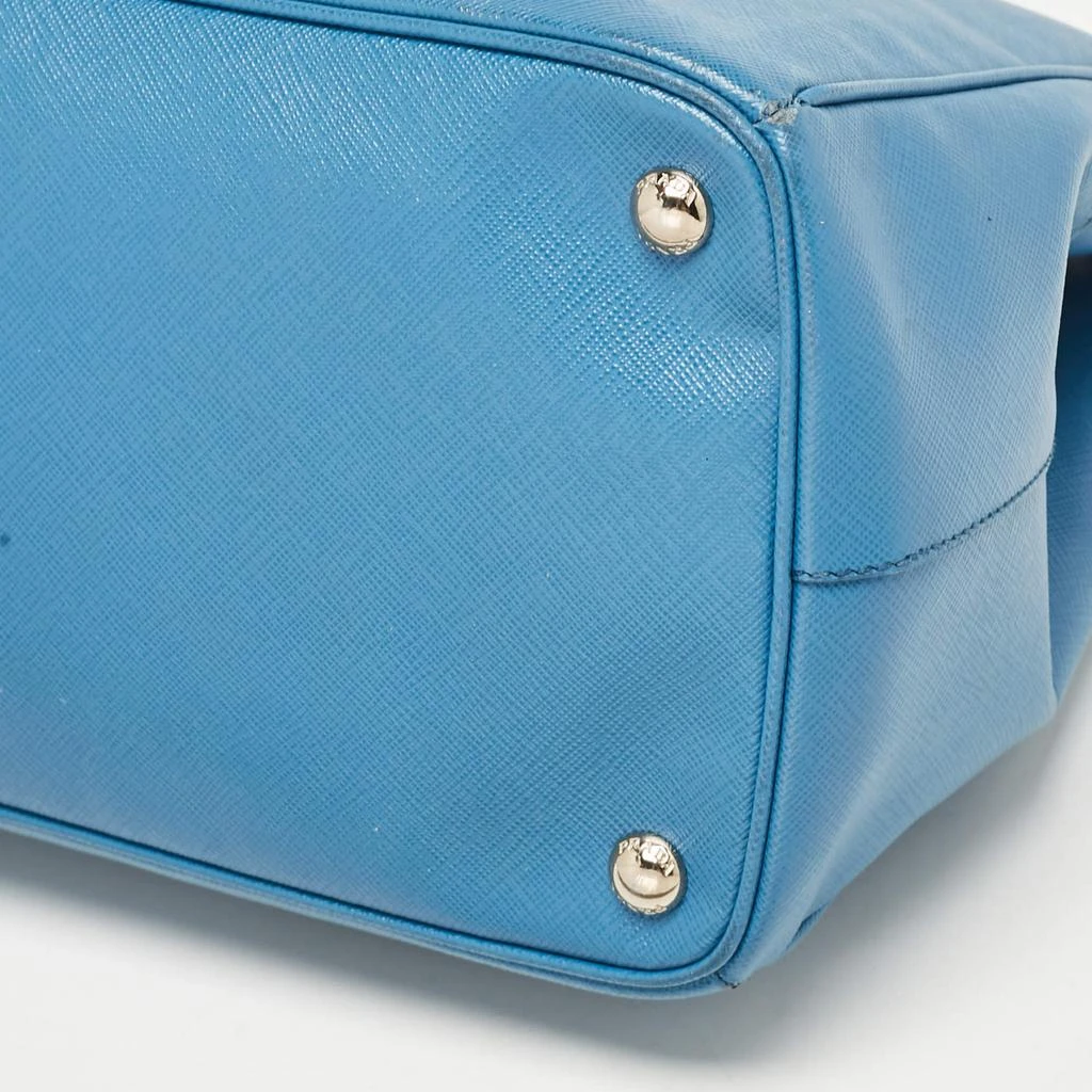 Prada Prada Blue Saffiano Lux Leather Large Double Zip Tote 24