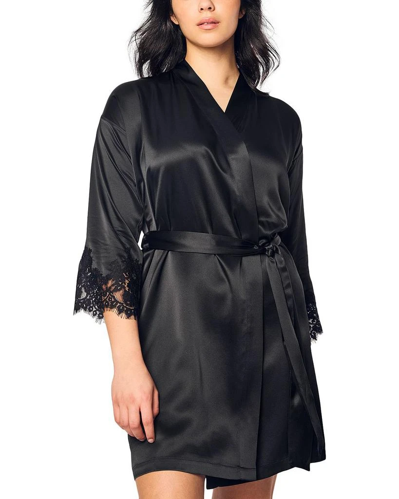 Petite Plume Mulberry Silk Lace Robe 1