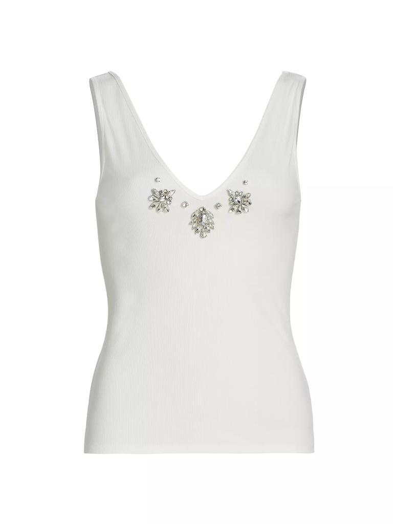 Generation Love Serafina Crystal-Embellished Rib-Knit Tank Top