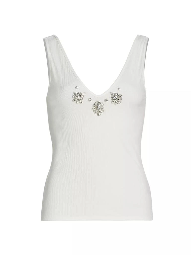 Generation Love Serafina Crystal-Embellished Rib-Knit Tank Top 1