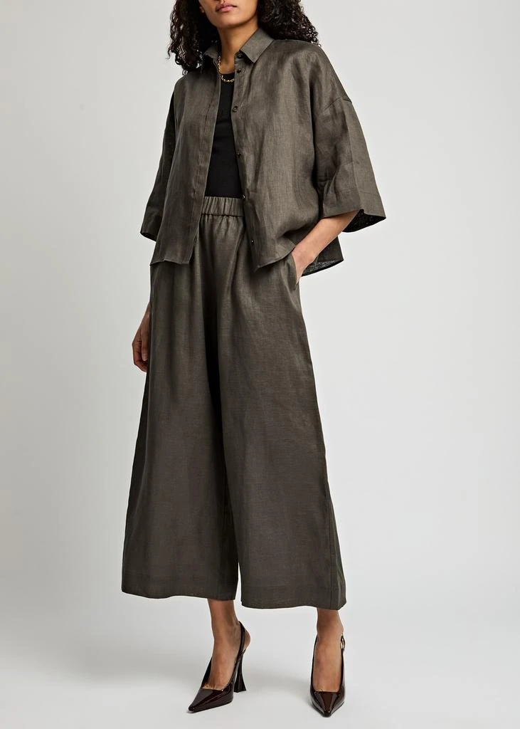 Max Mara Minnie cropped linen trousers 4