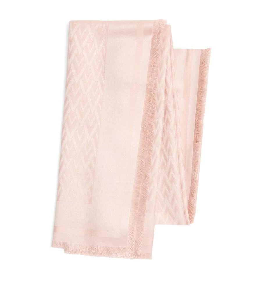 Valentino Silk-Wool Toute La V Shawl 1