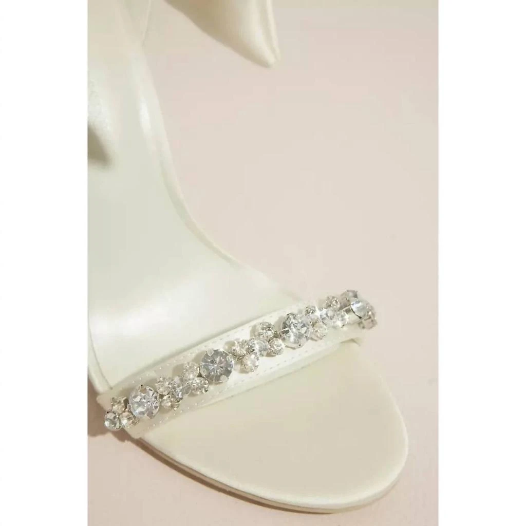 Oleg Cassini Oleg Cassini - Wowen
s Removable Ankle Bow Crystal Strap Heeled Melania Sandals 4