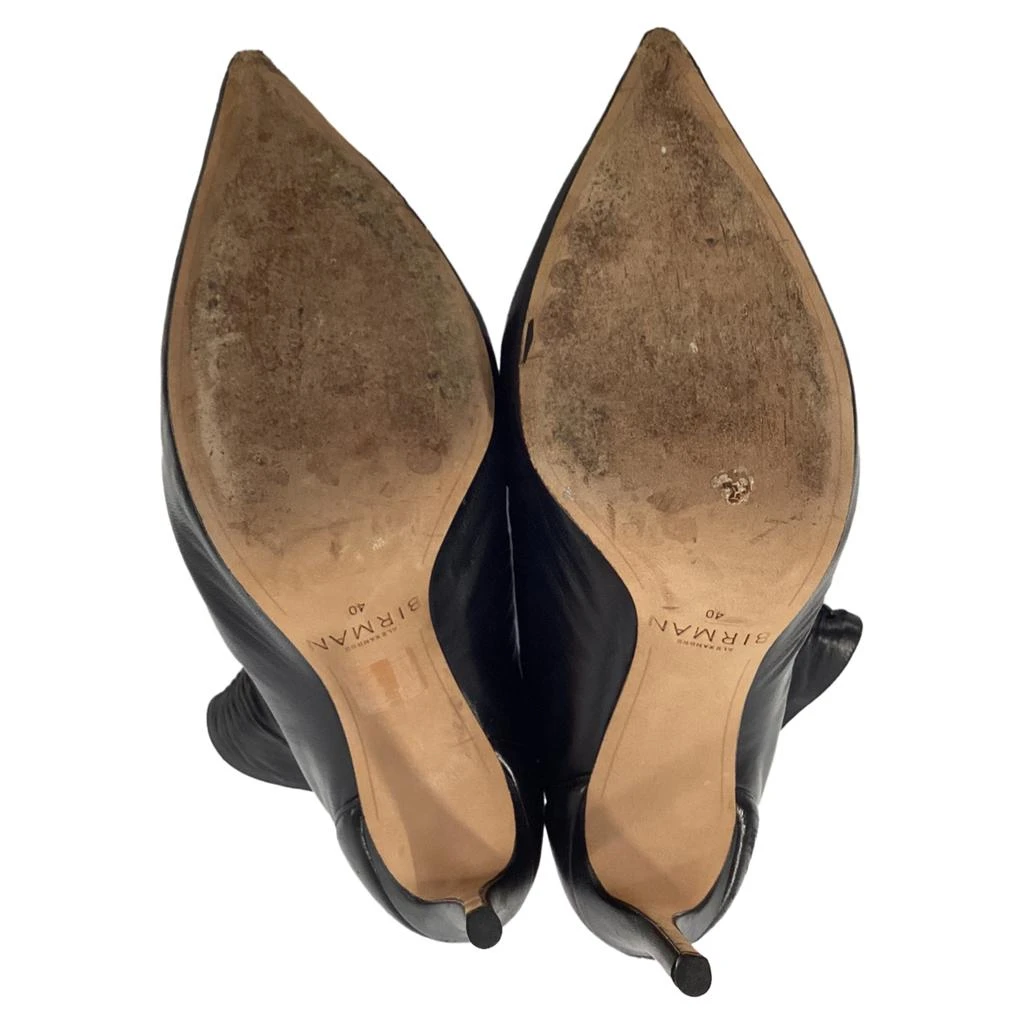 Alexandre Birman Susanna Ruched Heeled Ankle Boots in Black Leather 6
