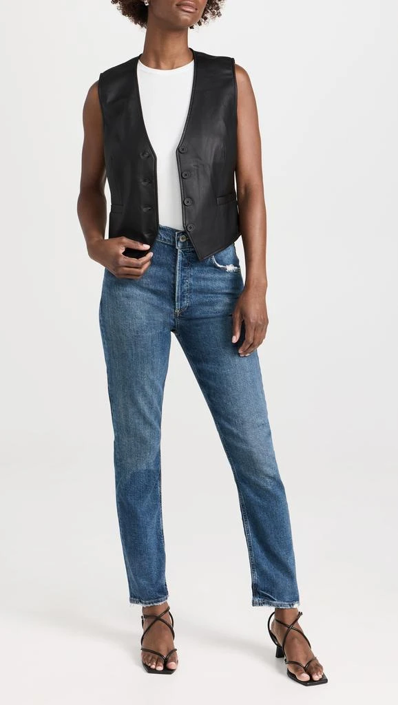 AGOLDE Riley Long: High Rise Straight Jeans 4
