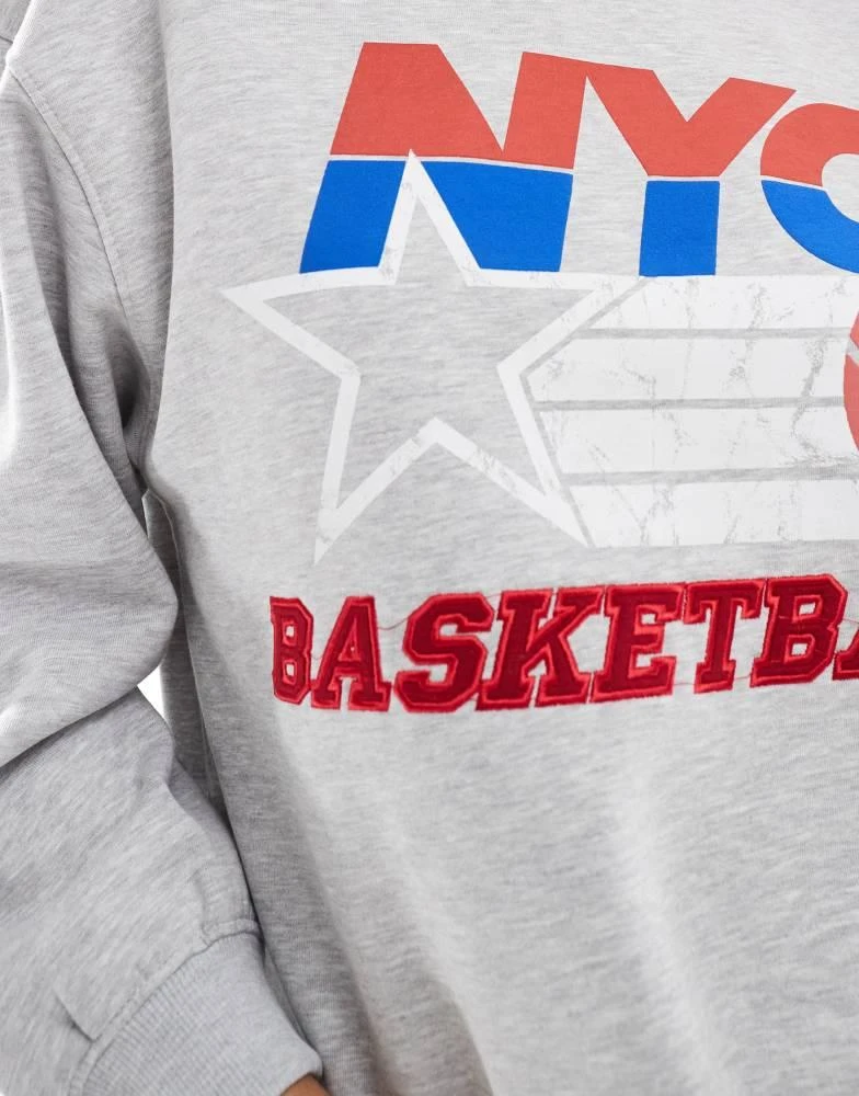 Stradivarius Stradivarius STR nyc sweatshirt in grey 3