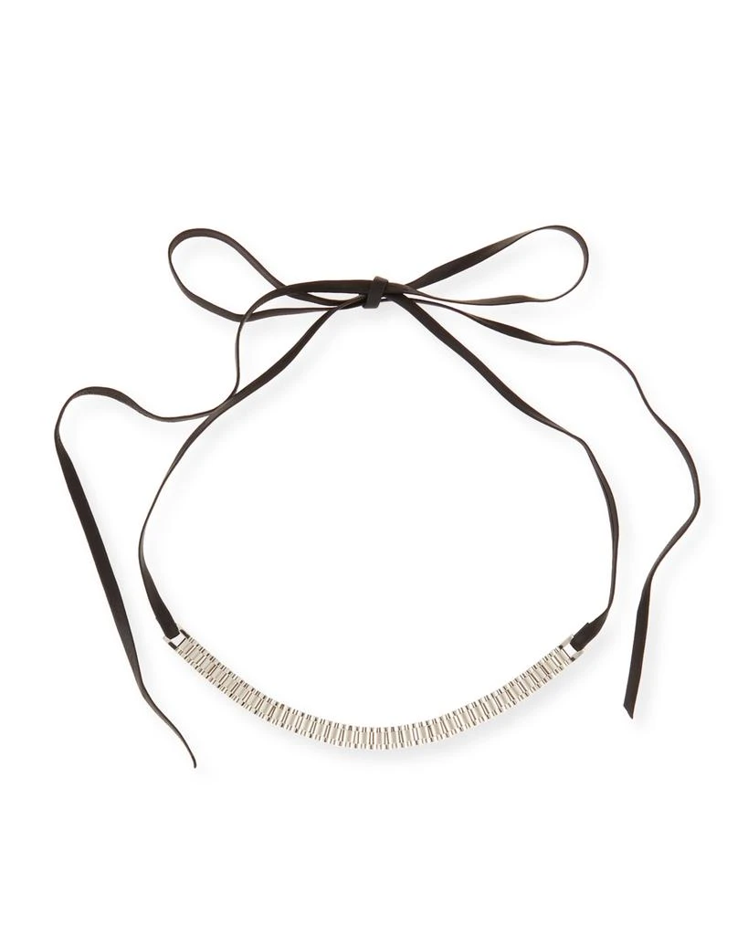 FALLON Armure Watch Strap Leather Choker Necklace 1