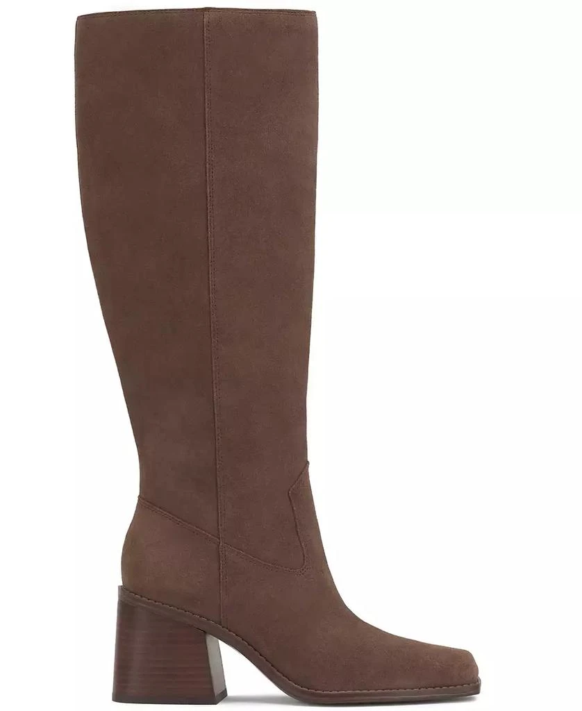 Vince Camuto Womens's Sangeti Snip-Toe Block-Heel Extra Wide-Calf Knee-High Boots 6