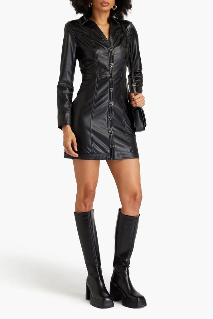 Shop Garrett button-embellished faux leather mini dress on Sale at  BeyondStyle  Get 56% Off Garrett button-embellished faux leather mini dress  with Limited-Time Flash Deals, Exclusive Discounts, and Special Offers.  Enjoy Unbeatable