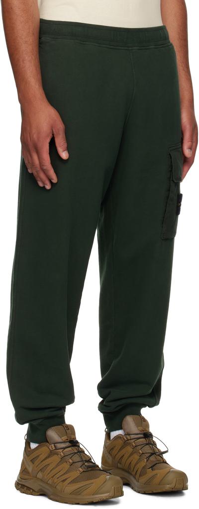 Stone Island Green 6200003 Brushed Organic Cotton Fleece Sweatpants