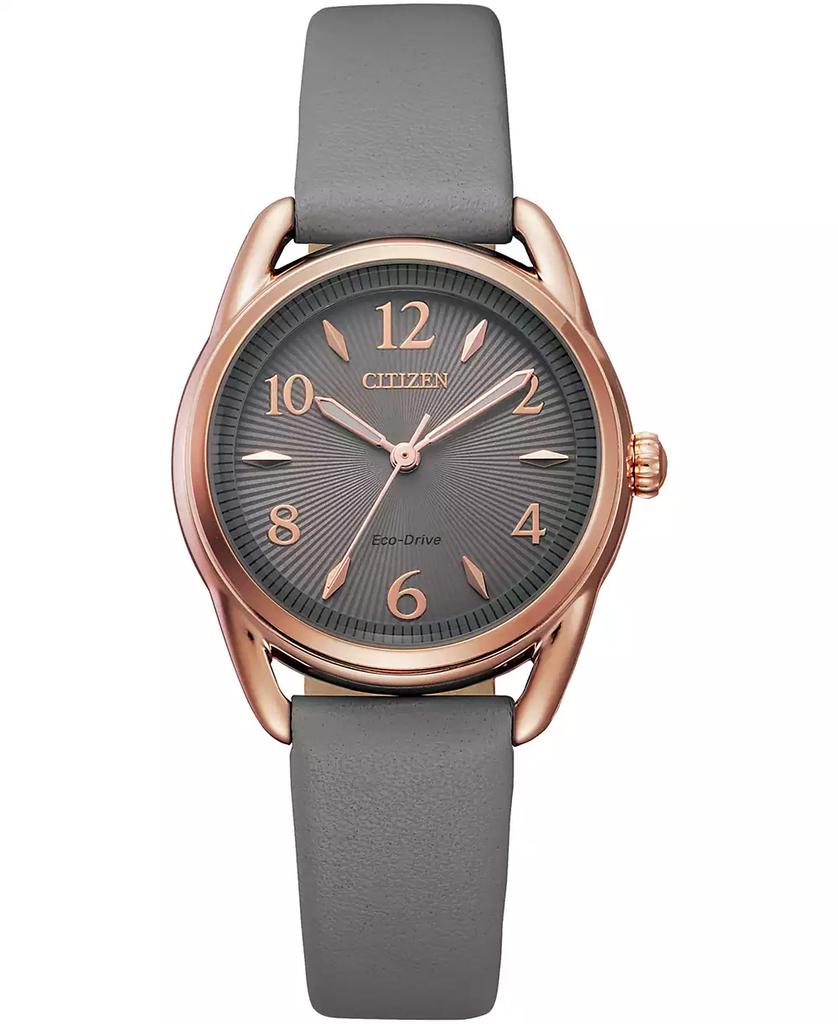 Citizen Drive From Eco-Drive Women's Gray Leather Strap Watch 30mm