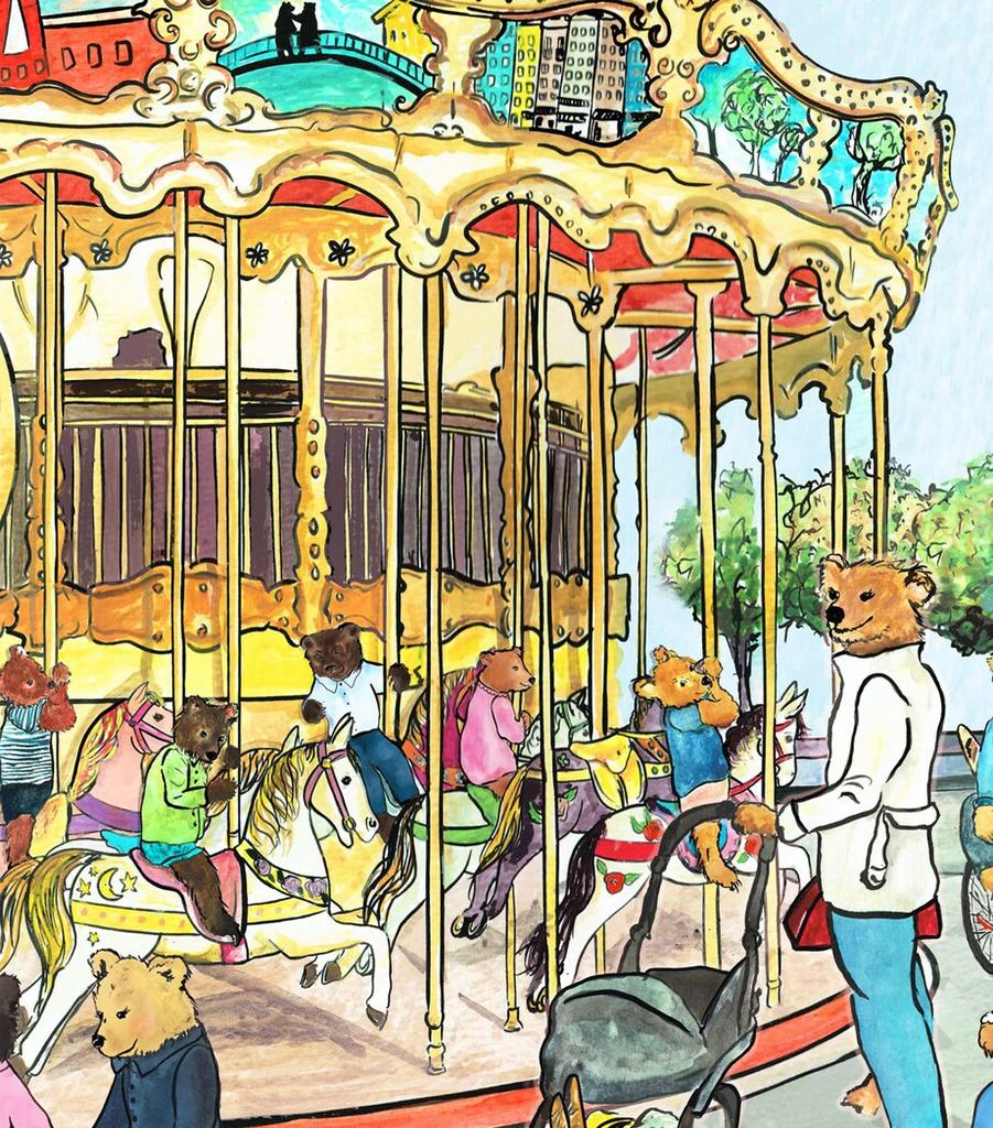 Jo Laing Les Ours d’Eiffel Paris A3 Print 3