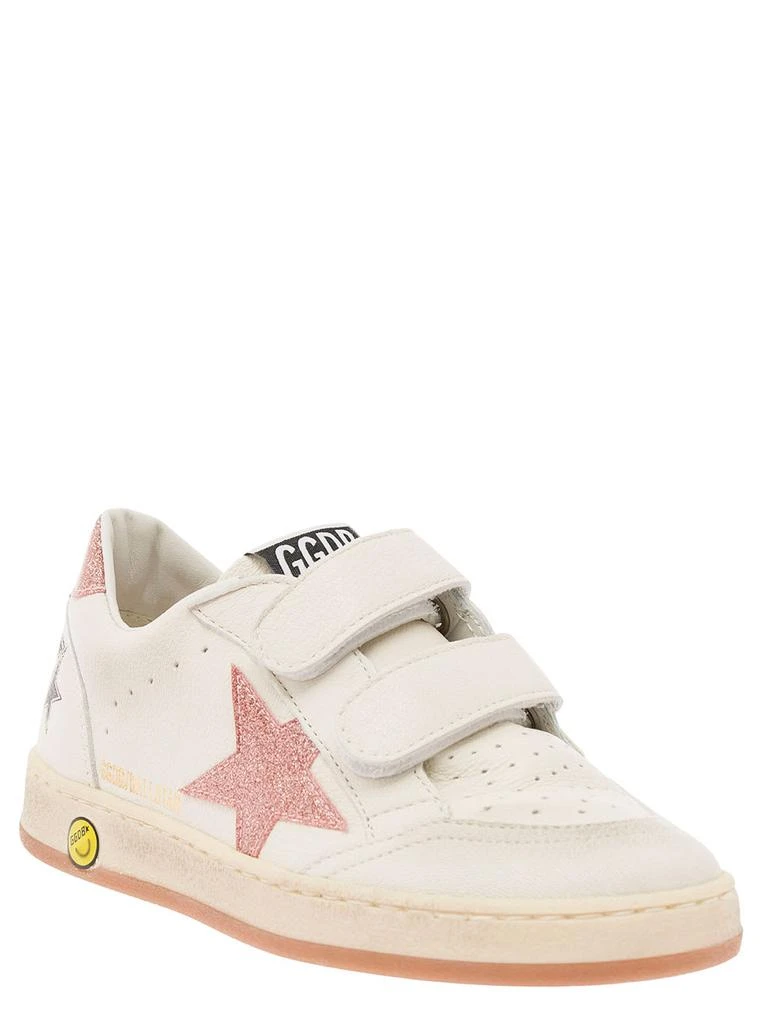 Golden Goose ball-star White Low Top Sneakers With Glitter Star In Leather Girl 2