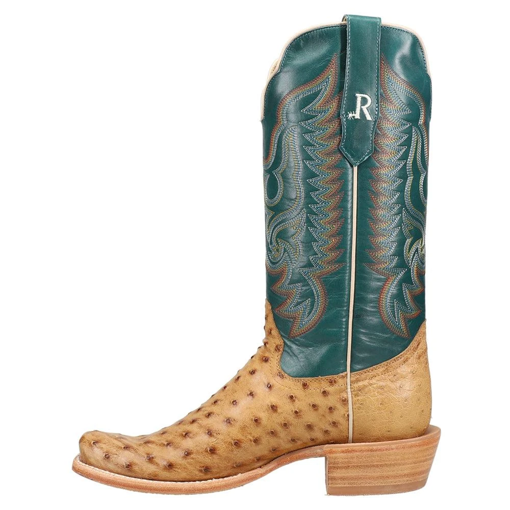 R. Watson Boots Full Quill Ostrich Square Toe Cowboy Boots 3
