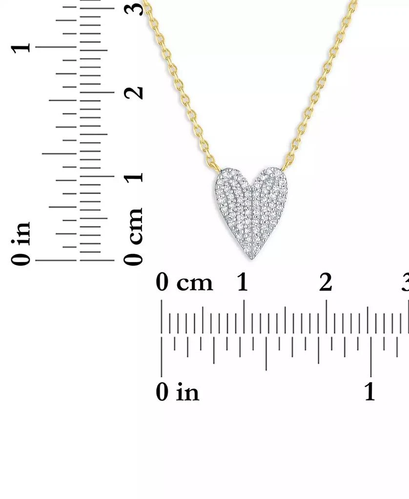 Macy
s Pave Heart Diamond Pendant Necklace (1/6 ct. t.w.) in 14k Yellow Gold Over Sterling Silver 3
