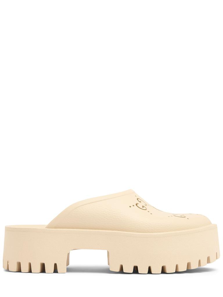 GUCCI 55mm Elea Perforated G Platform Sandals