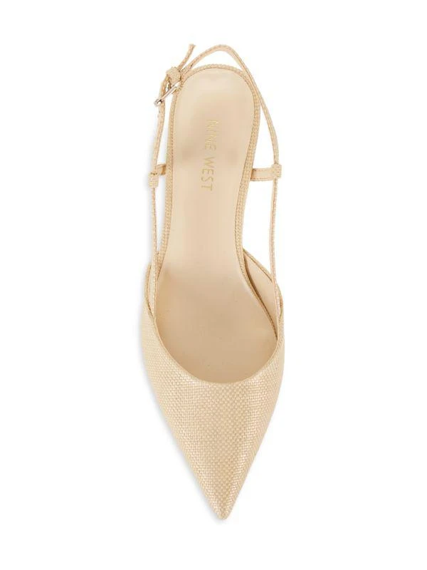 Nine West Rowen Textured Slingback Pumps 5