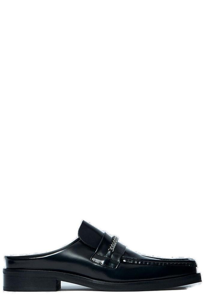 Martine Rose Martine Rose Square Toe Chain Detailed Mules