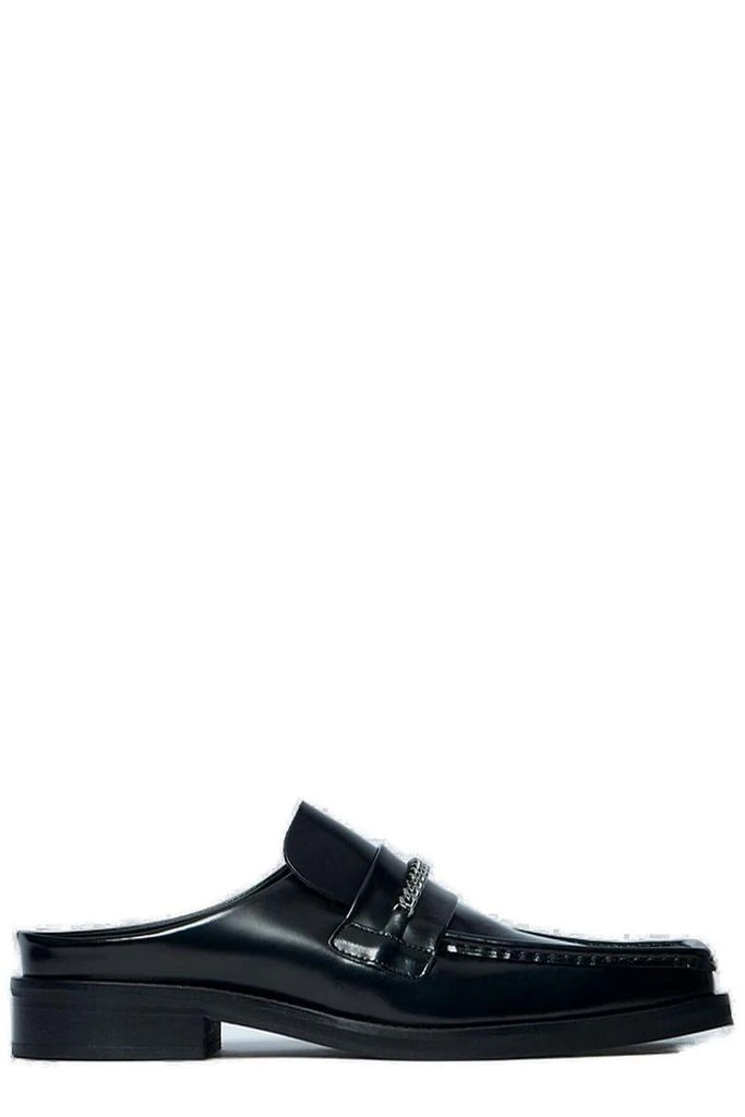 Martine Rose Martine Rose Square Toe Chain Detailed Mules 1