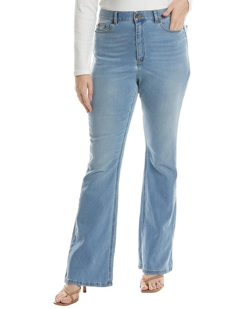 Marina Rinaldi Plus Iceberg Denim Trouser Light Wash Flare Jean 1
