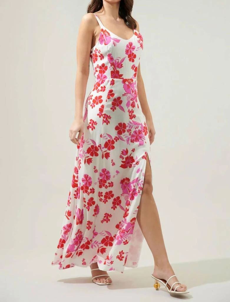 Sugarlips Sugarlips - Maui Floral Portia Open Back Maxi Dress 2