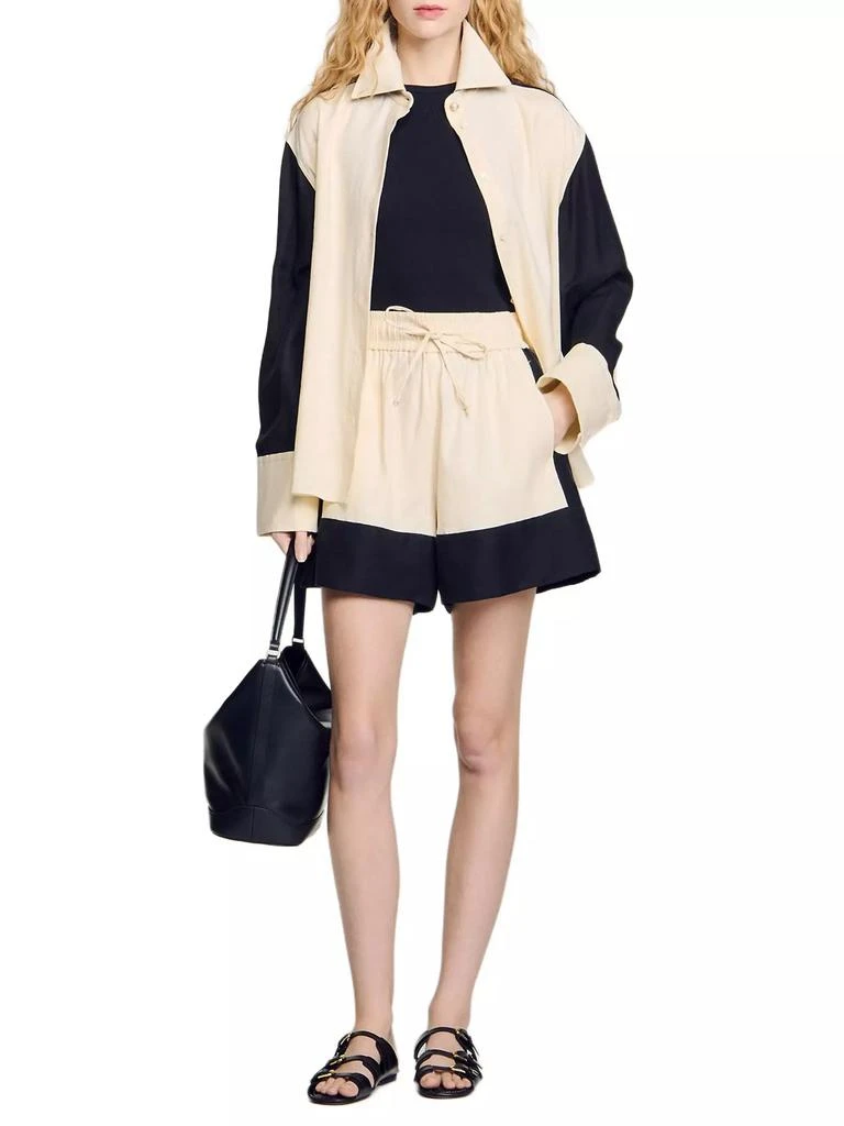 Sandro Two-Tone Shorts 6