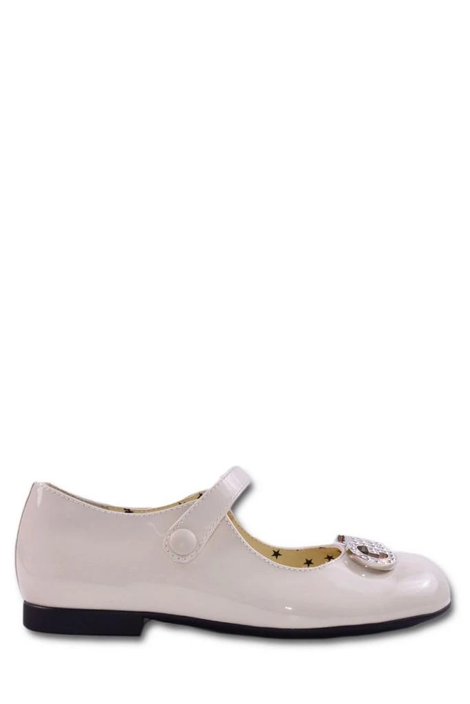 Gucci Gucci Kids Logo Embellished Ballet Flats 1