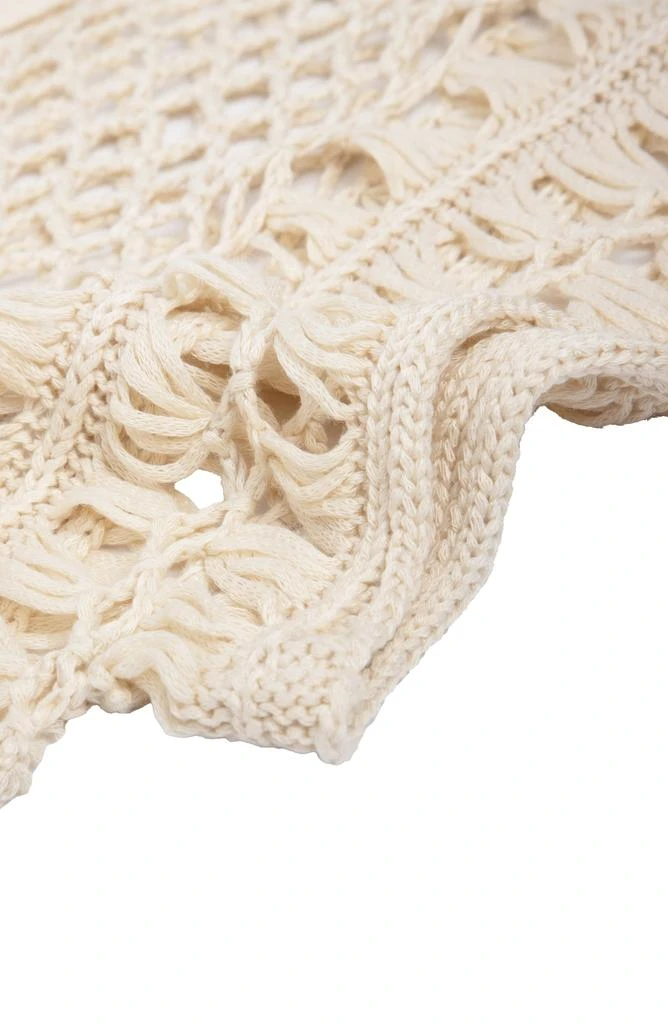 SAACHI Fringe Crochet Poncho 7