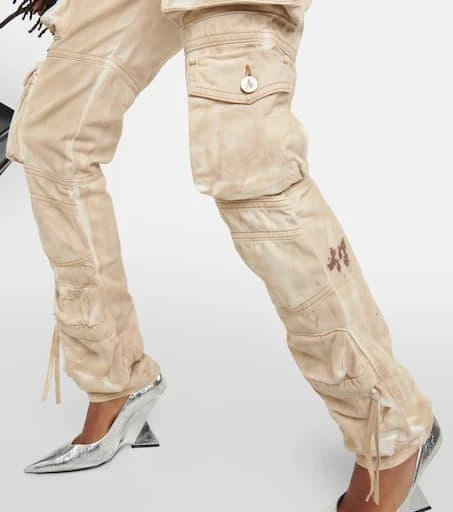 The Attico Low-rise denim cargo pants 5
