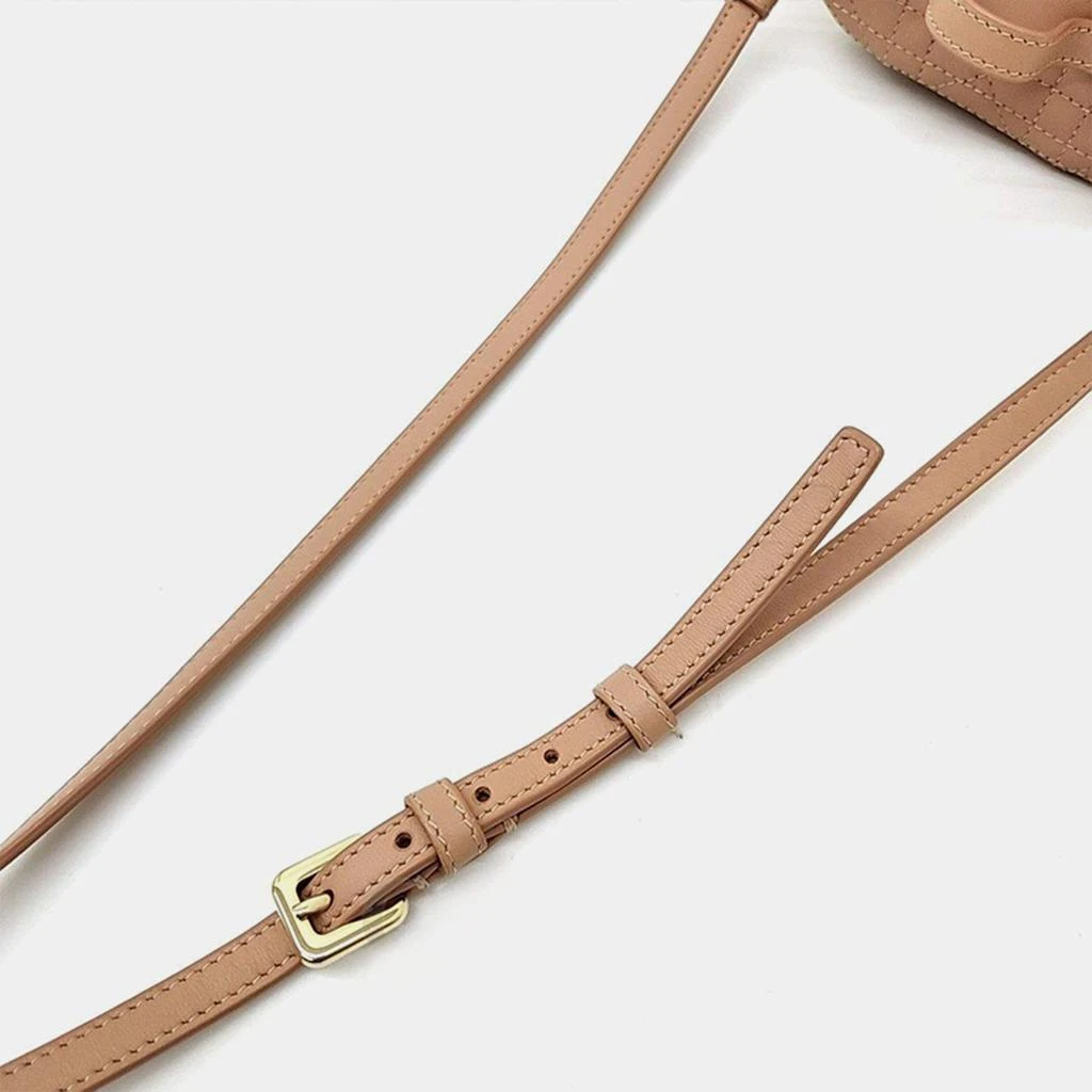 Dior Christian Dior Tan Leather Cannage Micro Vanity Shoulder Bag 4