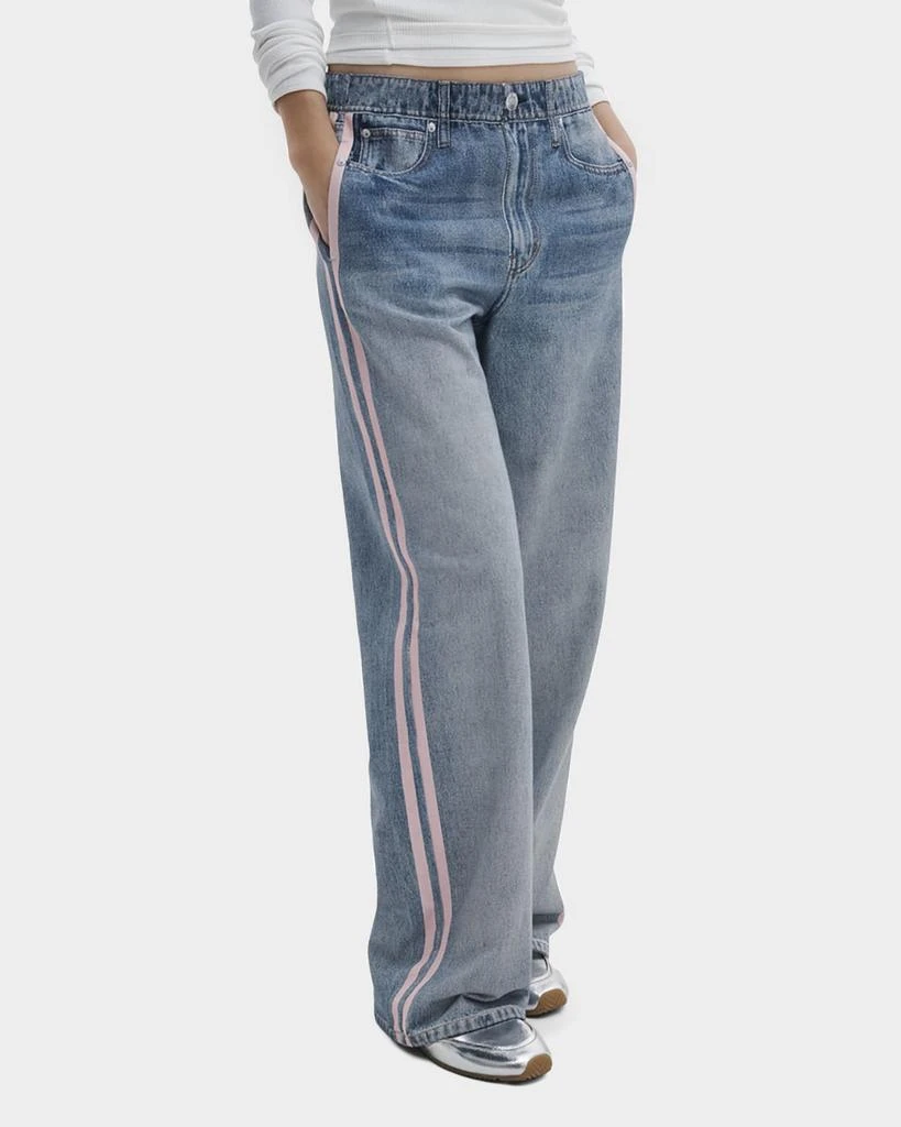 Rag 
Bone Miramar Terry Wide-Leg Track Jeans 4